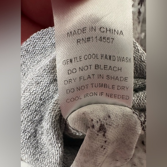 THML Blair Grey Knit Metallic Snake Print Size SMALL Lightweight Balloon Sleeves - Picture 11 of 11